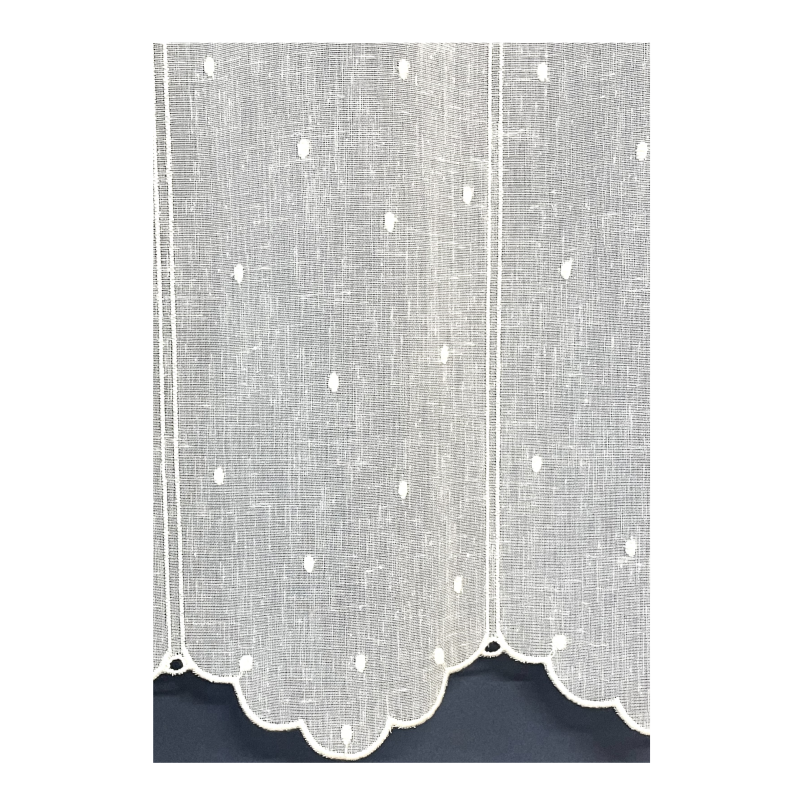 Cafe curtain PlumetisEmbroidered dotsMade in France RideauxVoilages