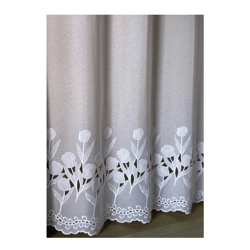TULIPE White Sheer Curtain